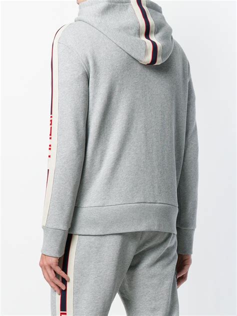 gucci tennis embroidered hoodie|gucci zip hoodie grey.